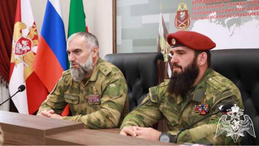 В Управлении Росгвардии по Чеченской Республике состоялось чествование нового обладателя крапового берета.