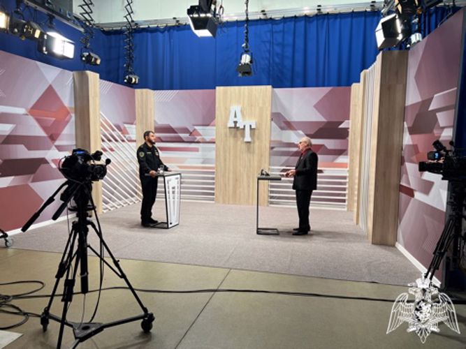 Росгвардеец стал гостем региональной телепередачи в Чеченской Республике