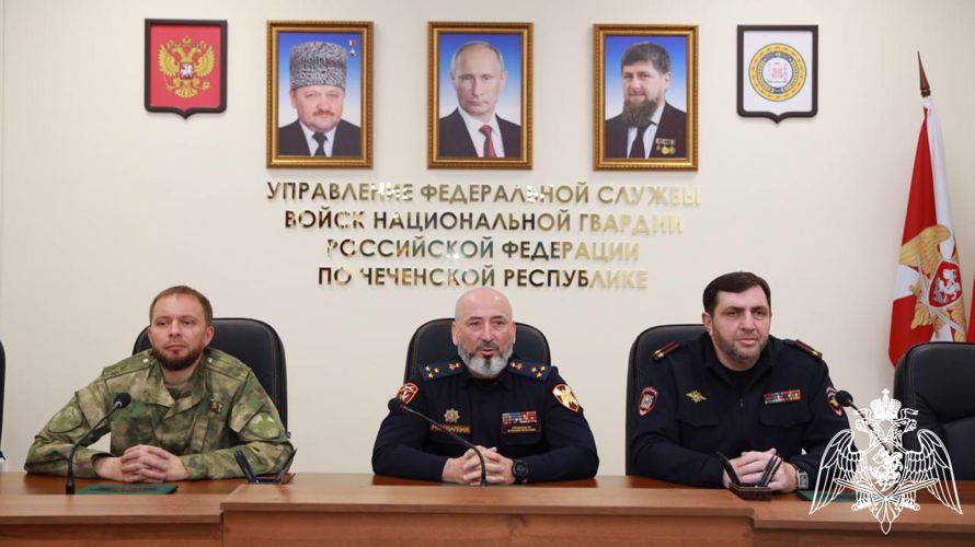 В Управлении Росгвардии по Чеченской Республике состоялось награждение участковых уполномоченных полиции