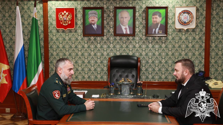 Начальник Управления Росгвардии по Чеченской Республике провел рабочую встречу с уполномоченным по правам человека в регионе