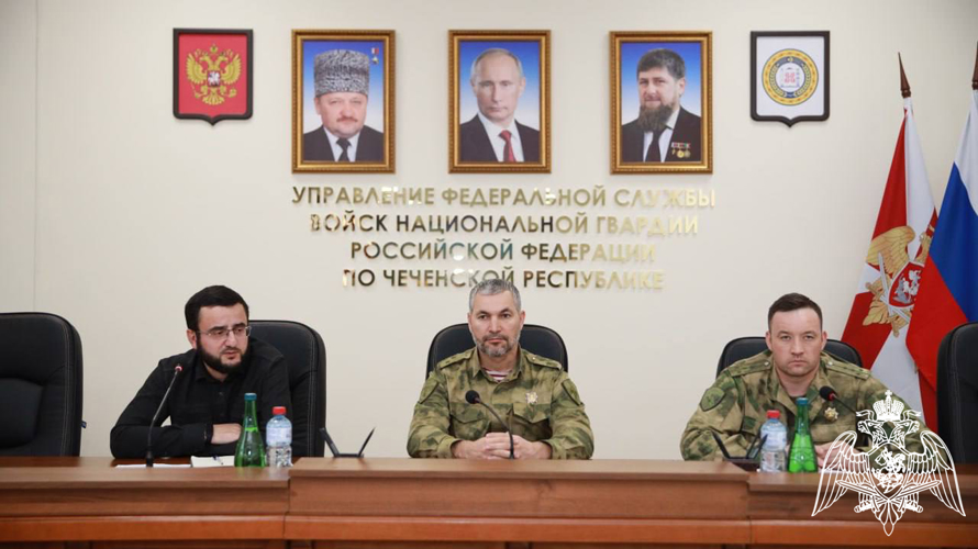В Управлении Росгвардии по Чеченской Республике прошла встреча с представителем регионального избиркома