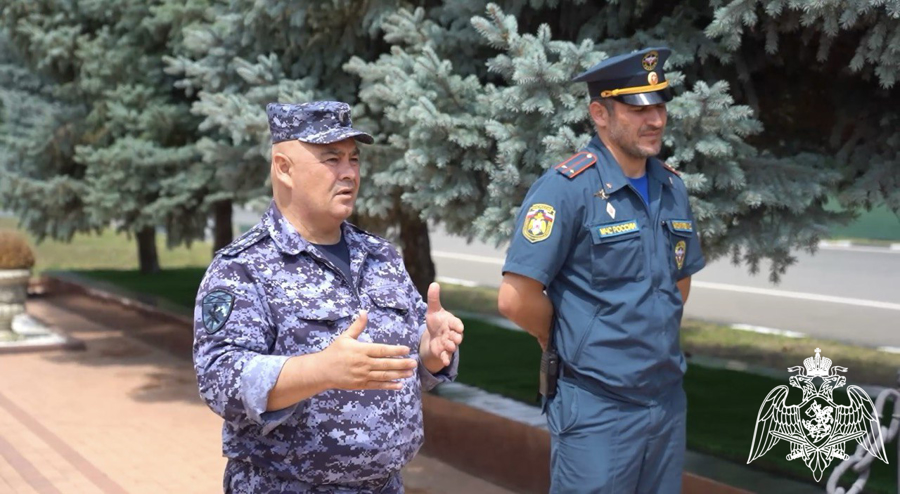 Межведомственные пожарно-тактические занятия Росгвардии и МЧС прошли в Чеченской Республике