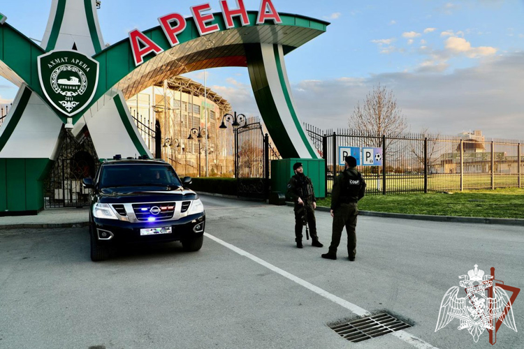 Росгвардейцы обеспечили правопорядок на футбольном матче РПЛ «АХМАТ» — «Пари НН» в Грозном