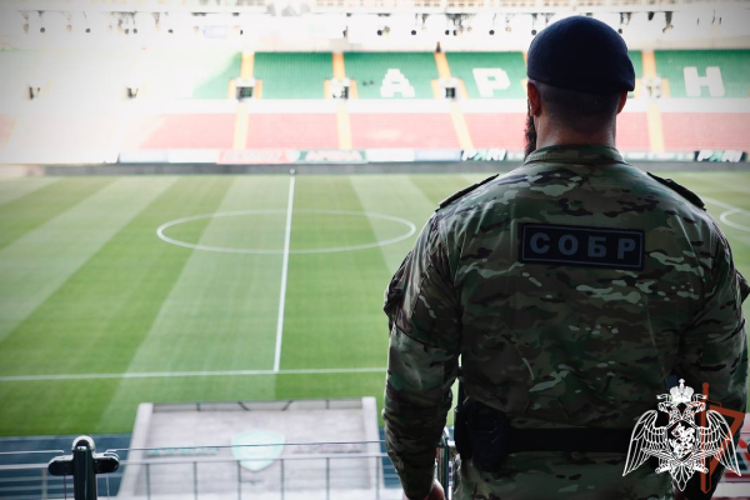В Грозном росгвардейцы обеспечили безопасность футбольного матча РПЛ
