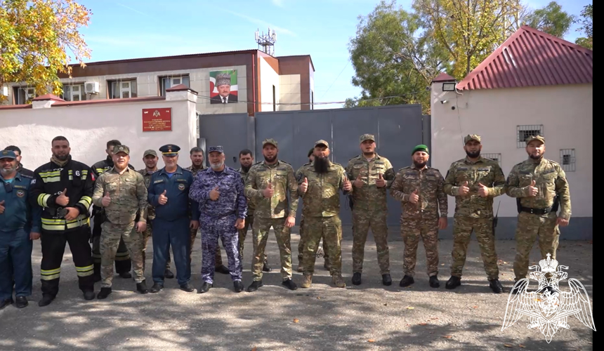 Росгвардия и МЧС провели пожарно-тактические учения в Чеченской Республике