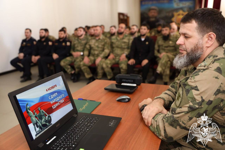 В Управлении Росгвардии по Чеченской Республике состоялось тематическое мероприятие ко Дню народного единства