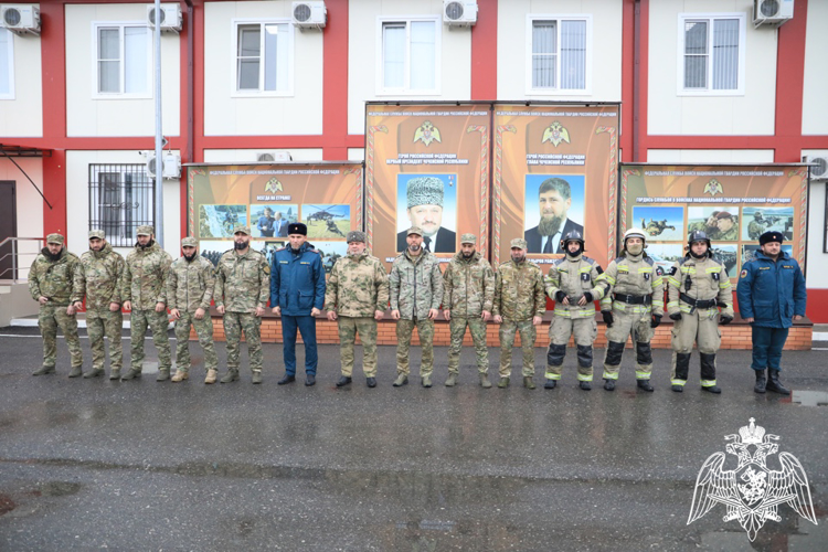 В УПРАВЛЕНИИ ВНЕВЕДОМСТВЕННОЙ ОХРАНЫ ПО ЧЕЧЕНСКОЙ РЕСПУБЛИКЕ ПРОШЛО ЗАНЯТИЕ ПО ЛИКВИДАЦИИ УСЛОВНОГО ПОЖАРА