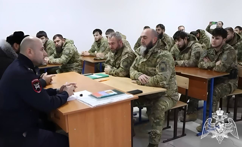 Профилактическое занятие с росгвардейцами прошло в Чеченской Республике