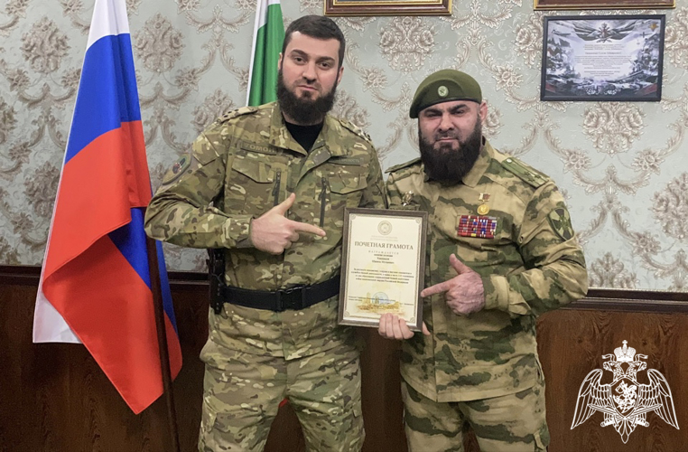 В Управлении Росгвардии по Чеченской Республике поздравили личный состав подразделений боевой подготовки 