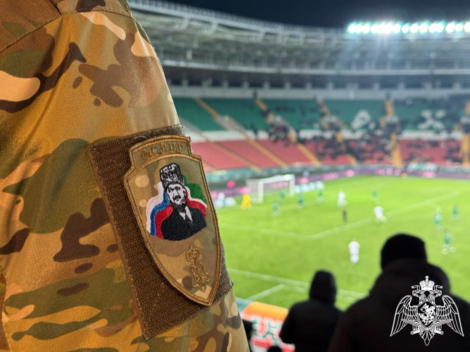 Росгвардия обеспечила безопасность футбольного матча РПЛ «Ахмат» - «Рубин»  в Чеченской Республике