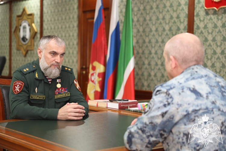 Начальник Управления Росгвардии по Чеченской Республике провел рабочую встречу с заместителем начальника ГУ МВД России по СКФО