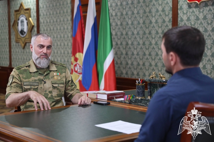 Начальник Управления Росгвардии по Чеченской Республике дал интервью телеканалу ГТРК «Вайнах»