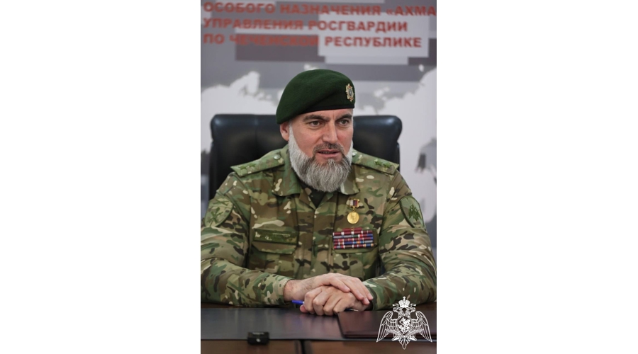 Начальник Управления Росгвардии по Чеченской Республике провел служебное совещание с руководящим составом ОМОН «АХМАТ-1» 