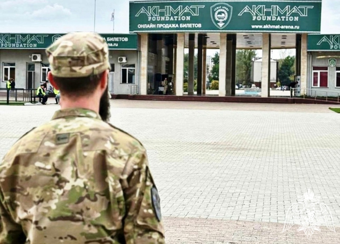 Росгвардия обеспечила правопорядок на футбольном матче «Ахмат»-«Локомотив» в Грозном