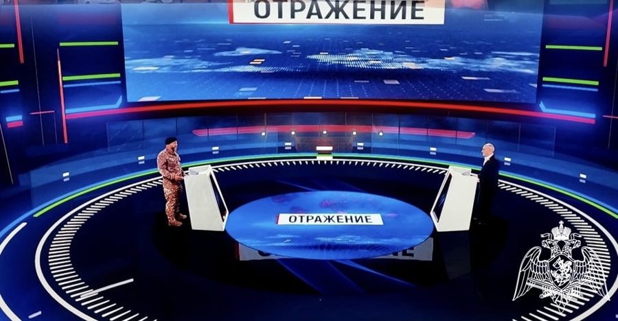 Офицер Росгвардии принял участие в телепрограмме «Отражение»