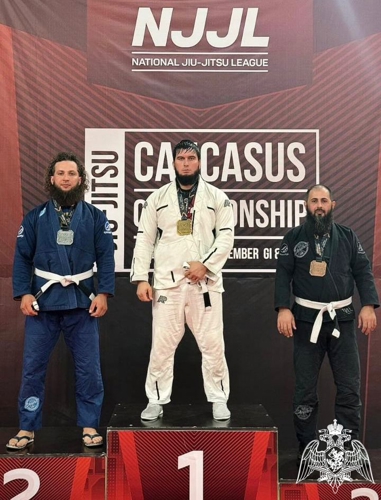 В Чеченской Республике росгвардеец одержал победу на региональном чемпионате по джиу-джитсу