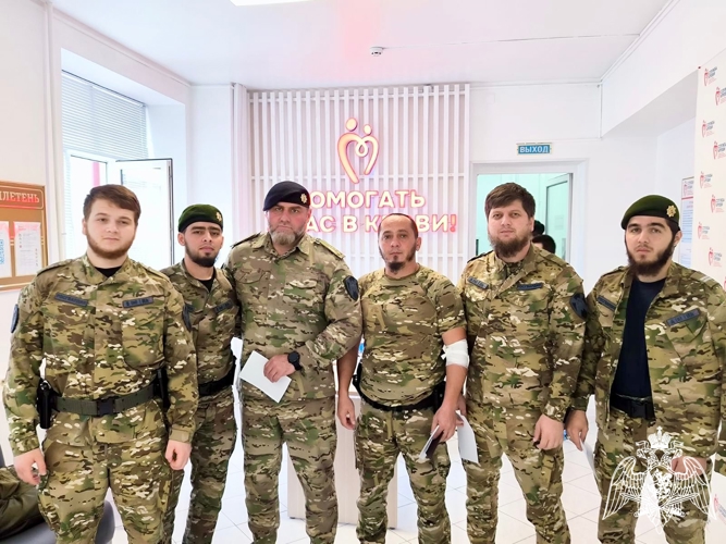В Чеченской Республике более 130 сотрудников Росгвардии стали донорами крови