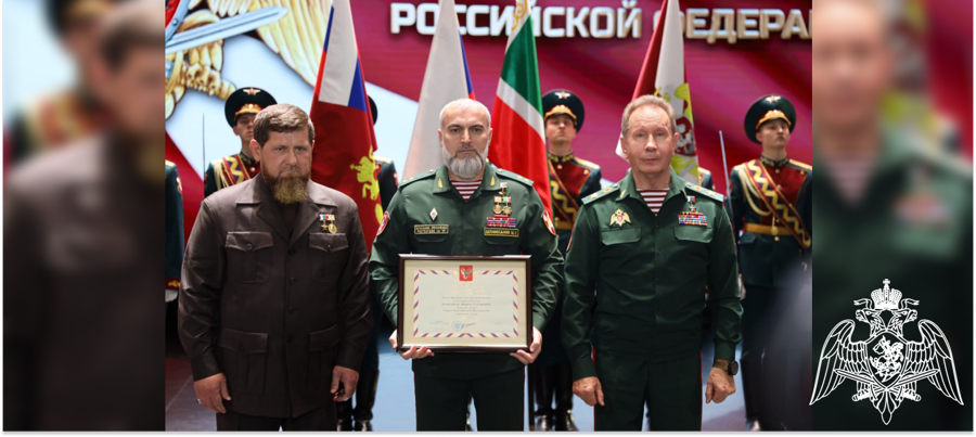 Герой России генерал армии Виктор Золотов вручил государственные награды росгвардейцам – участникам СВО в Чеченской Республике
