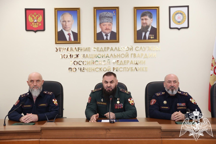 В Управлении Росгвардии по Чеченской Республике состоялось торжественное мероприятие, посвящённое Дню защитника Отечества