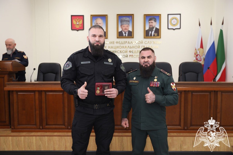 В Управлении Росгвардии по Чеченской Республике состоялось торжественное мероприятие, посвящённое Дню защитника Отечества