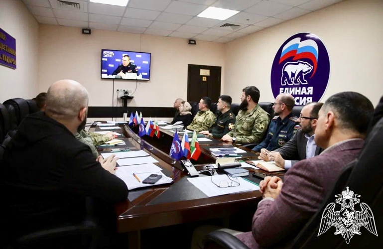 В Грозном офицер Росгвардии принял участие в совещании по подготовке к «Диктанту Победы»
