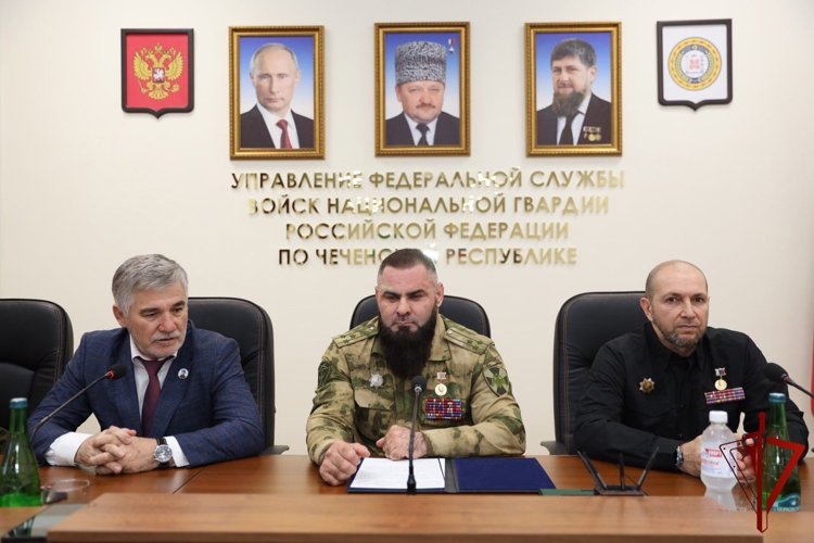 В Управлении Росгвардии по Чеченской Республике состоялось мероприятие ко Дню ветеранов боевых действий 