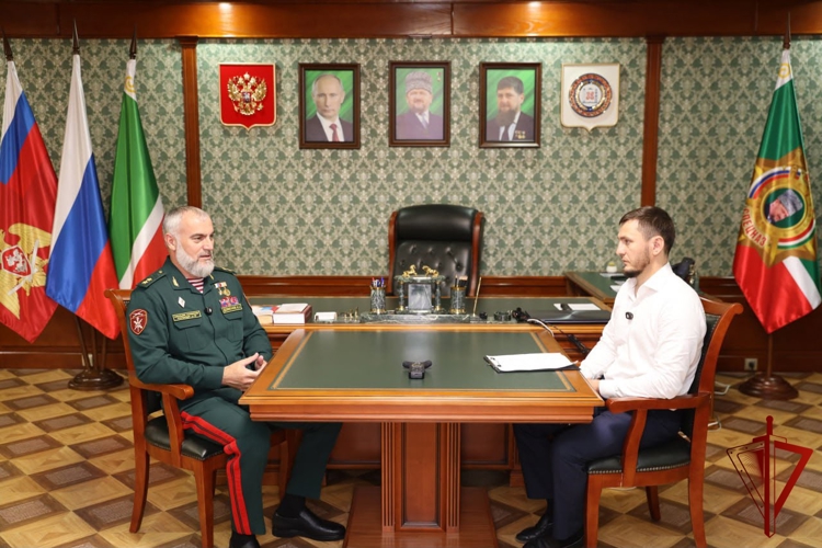 Начальник Управления Росгвардии по Чеченской Республике дал интервью ГТРК «Вайнах»