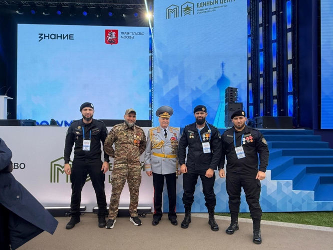 Росгвардейцы из Чеченской Республики приняли участие во Всероссийском форуме ветеранов СВО «Вместе победим»
