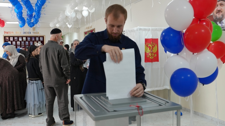 Командиры подразделений Росгвардии Чеченской Республики приняли участие в едином дне голосования