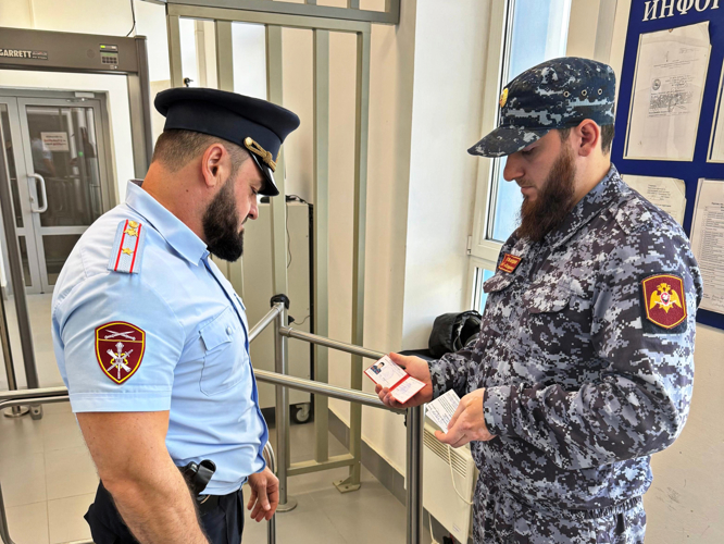 Росгвардия провела проверку подразделения охраны Грозненской ТЭС
