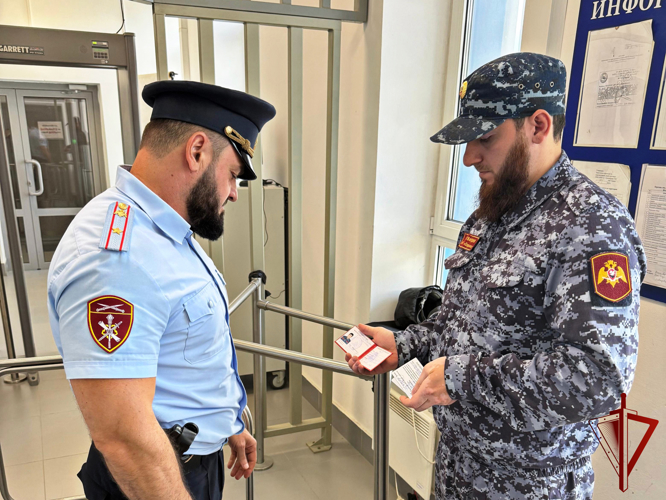 Росгвардия провела проверку подразделения охраны Грозненской ТЭС