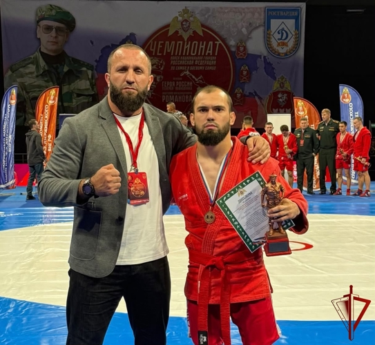 Росгвардейцы из Чеченской Республики стали призерами чемпионата Росгвардии по самбо
