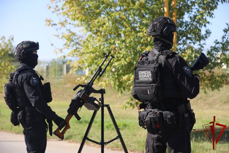 В Чеченской Республике Росгвардия участвует во Всероссийской тренировке по гражданской обороне