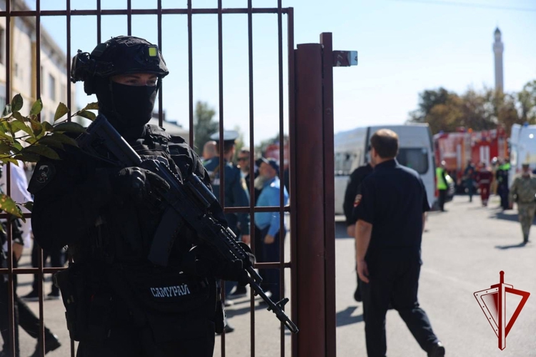 В Чеченской Республике Росгвардия участвует во Всероссийской тренировке по гражданской обороне