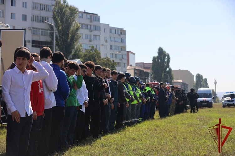 В Чеченской Республике Росгвардия участвует во Всероссийской тренировке по гражданской обороне